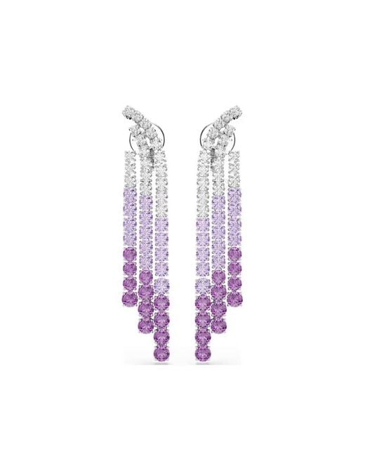 Swarovski Purple Matrix Clip Earrings