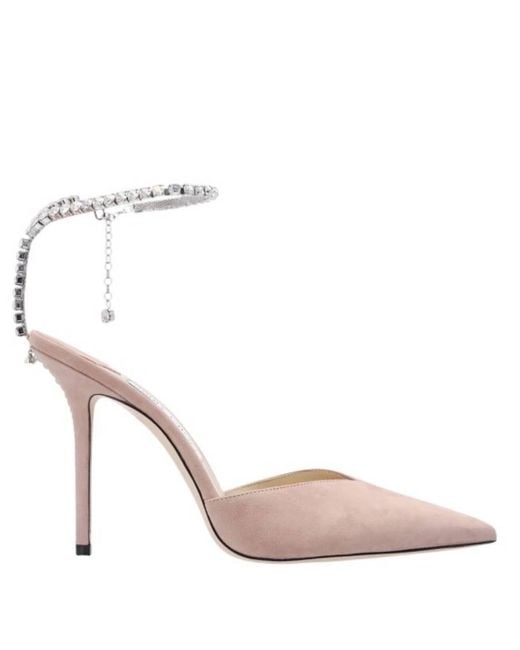 Jimmy Choo Pink Saeda Crystal Embellishment Pumps, Brand Size 36.5 Us