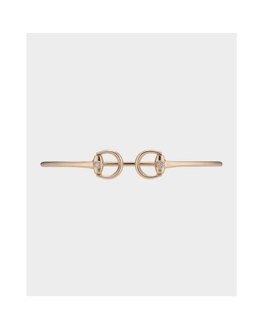 Gucci White Horsebit Bangle Bracelet