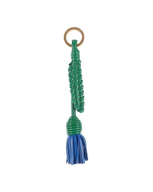 Bottega Veneta Green Intrecciato Keyring for men
