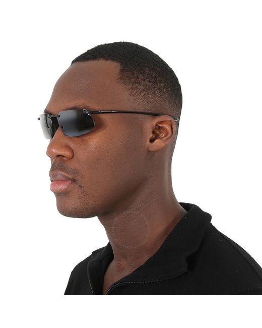 Maui Jim Gray Kanaha Universal Fit Neutral Grey Wrap Sunglasses 409n-02 61