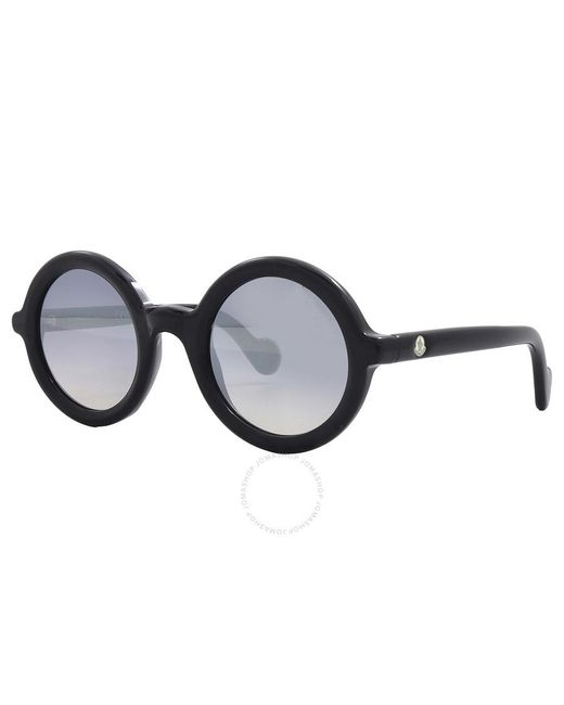 Moncler Black Smoke Pilot Sunglasses Ml0005 01b 50