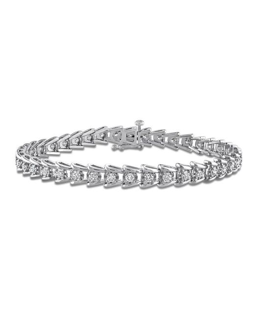 Created Forever Metallic 2Ct Tw Lab-Grown Diamond Tennis Bracelet