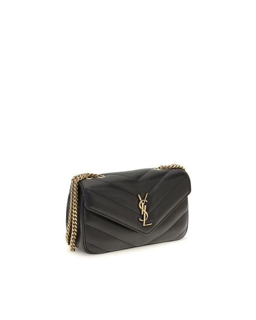 Saint Laurent Black Loulou Shoulder Bag