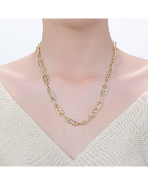 Rachel Glauber Metallic 14k Gold Plated Chain Necklace