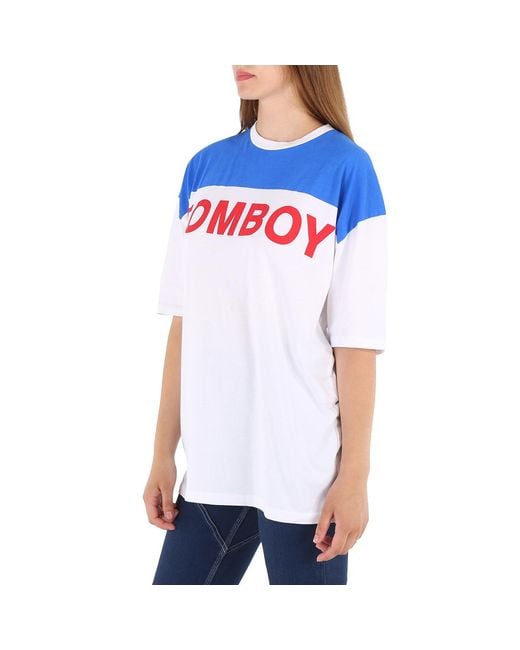 Filles A Papa Blue Jersey T-Shirt/ With Tomboy, Size 0