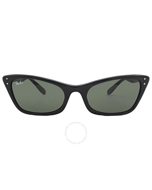 Ray-Ban Gray Lady Burbank Green Cat Eye Sunglasses Rb2299 901/31 55