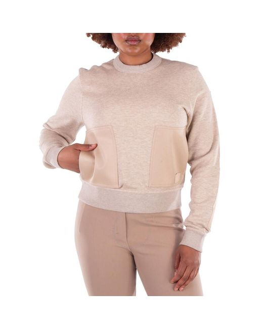 Burberry Natural Soft Fawn Panel Pocket Sweatshirt