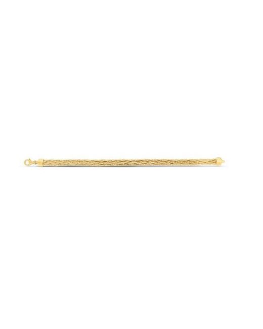 Tresorra Metallic 14K Rapunzel Woven Chain Bracelet