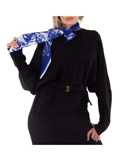 Burberry Blue Silk Scarf
