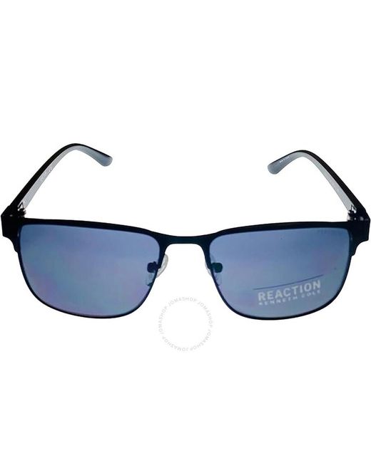Kenneth Cole Blue Smoke Rectangular Sunglasses Kc1413 02a 56 for men