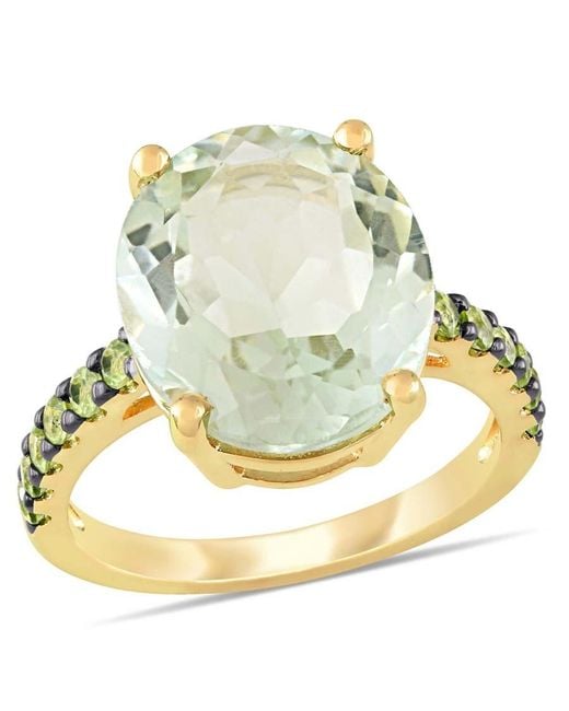 Amour Metallic 8Ct Tgw Quartz Peridot Cocktail Ring