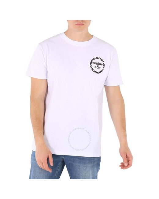 BOY London White Eagle Backprint Regular-fit T-shirt for men