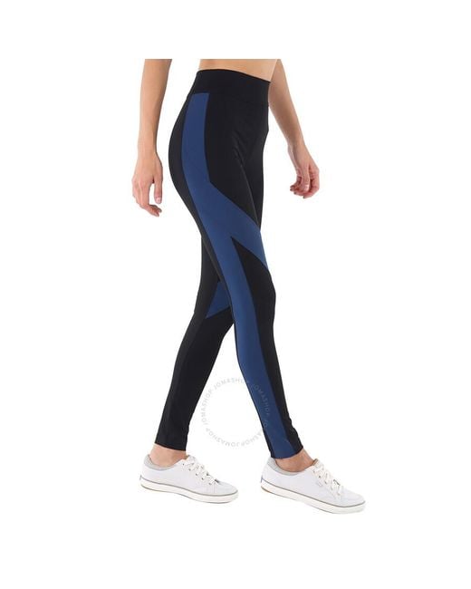 Burberry Blue Madden Colorblock Stretch Jersey leggings