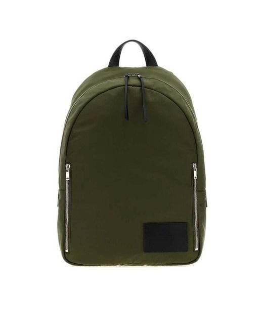 Jil Sander Green Fabric Urban Backpack 310 Zaini for men