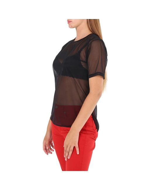 Wolford Black Ladies Loose Fit Tulle Shirt