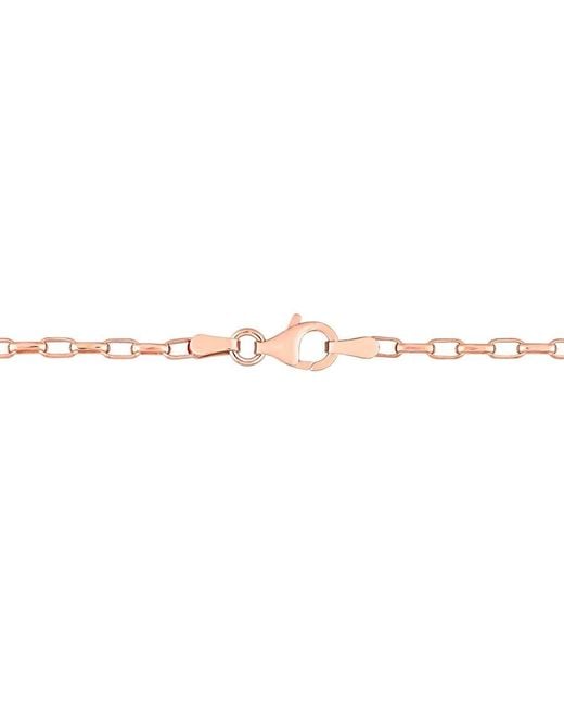 Amour Metallic Fancy Rectangular Rolo Chain Necklace
