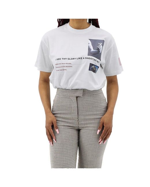 Burberry Gray Montage Print Cotton Oversized T-shirt