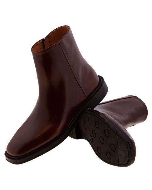 Ferragamo Brown Freeport Mvit Ankle Boots for men