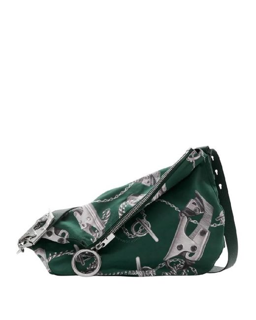 Burberry Green Adjustable Shoulder Strap Leather Bag