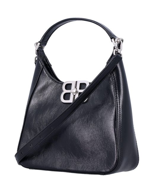 Balenciaga Blue Small Bb Shoulder Bag Lamb Leather