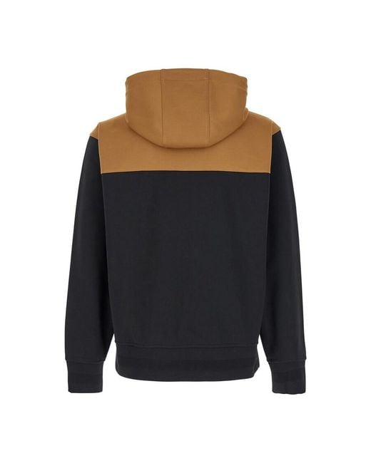 Burberry Black Logo Patch Front Zip Hoodie for men