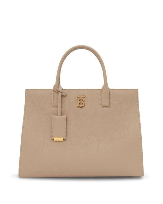 Burberry Natural Grainy Leather Small Frances Bag