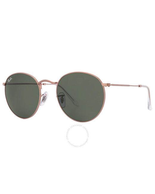 Ray-Ban Round Metal Green Sunglasses Rb3447 920231 53