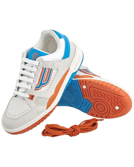 Bally Blue Kuba Logo Patch Low-Top Sneakers for men