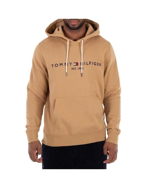 Tommy Hilfiger Natural Logo Embroidery Hoody for men
