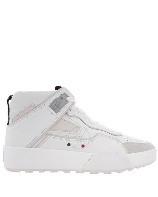 Moncler White Promyx Space High-Top Sneakers, Brand Size 43 Us for men