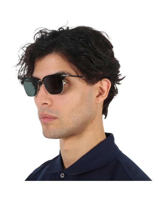 Ferragamo Gray Green Square Sunglasses Sf227s 703 53 for men