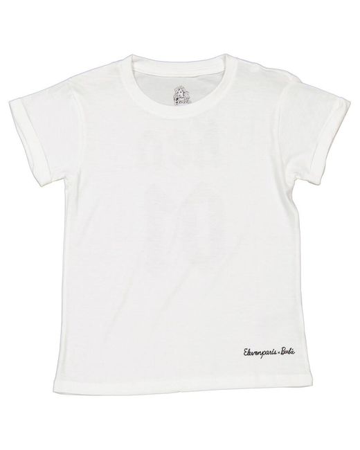 ELEVEN PARIS White Little Boys Kenbar Short-sleeve T-shirt for men