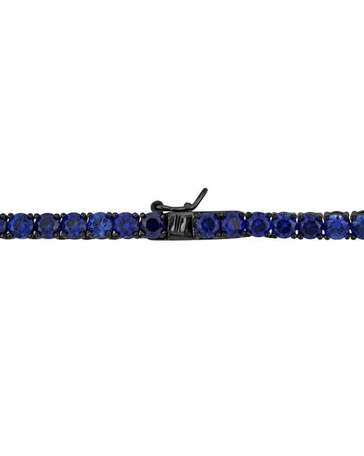 Amour Blue 40 Ct Tgw Created Sapphire Tennis Necklace for men