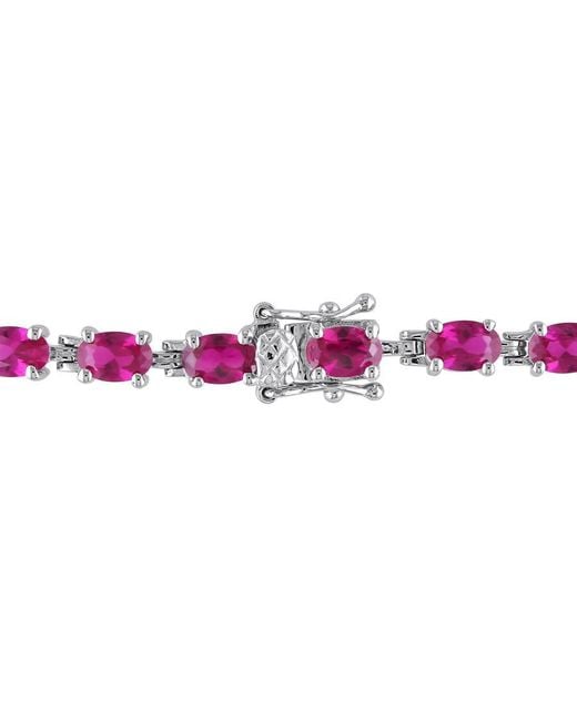 Amour Purple 16 1/2 Ct Tgw Created Ruby Bracelet