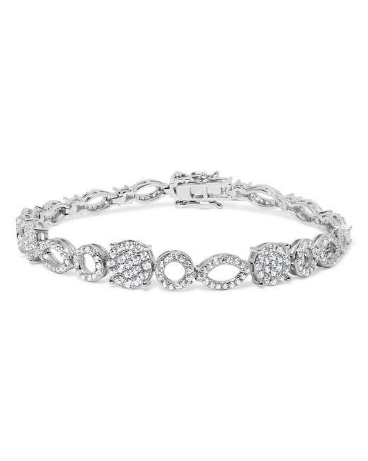 Haus of Brilliance Metallic 10K 3.00 Cttw Diamond Link Bracelet
