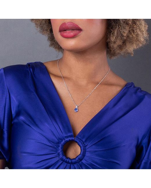Swarovski Metallic Birthstone Pendant Sep Pendant Rhodium Shiny
