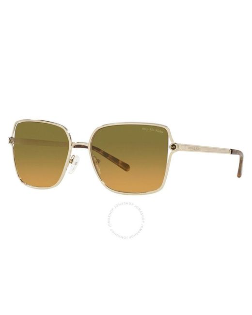 Michael Kors Brown Cancun Sunset Gradient Square Sunglasses Mk1087 101418 56