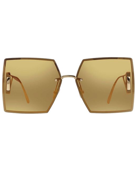 Dior Mirror Square Sunglasses in Brown Lyst