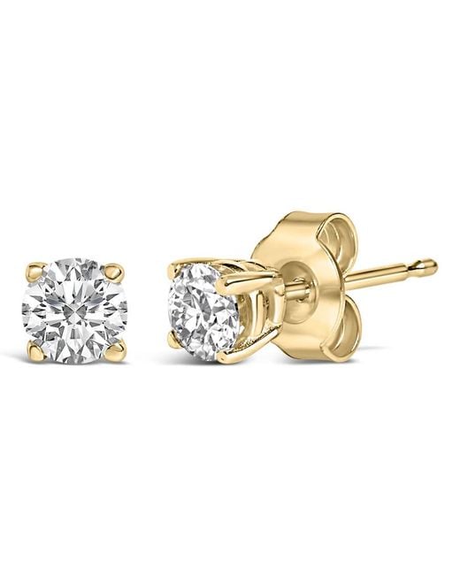 Haus of Brilliance Metallic 14K 1/2 Cttw Lab Grown Diamond Solitaire Stud Earrings