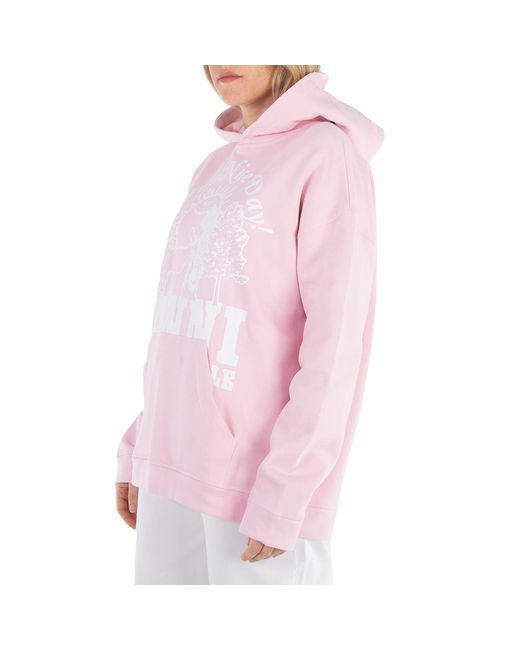 Ganni Pink Nosegay Isoli Animals Print Oversized Hoodie