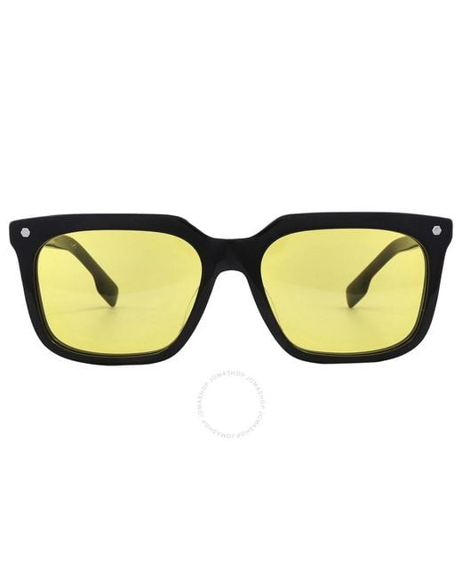 Burberry Brown Yellow Square Sunglasses Be4337f 300185 56 for men