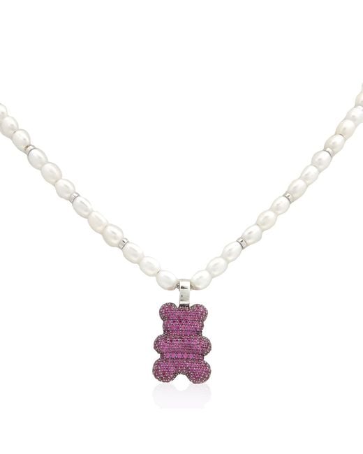 Apm Monaco White Malu Yummy Bear Pearl Necklace