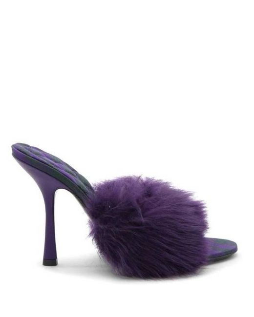 Burberry Purple Shearling Minnie Mules 105