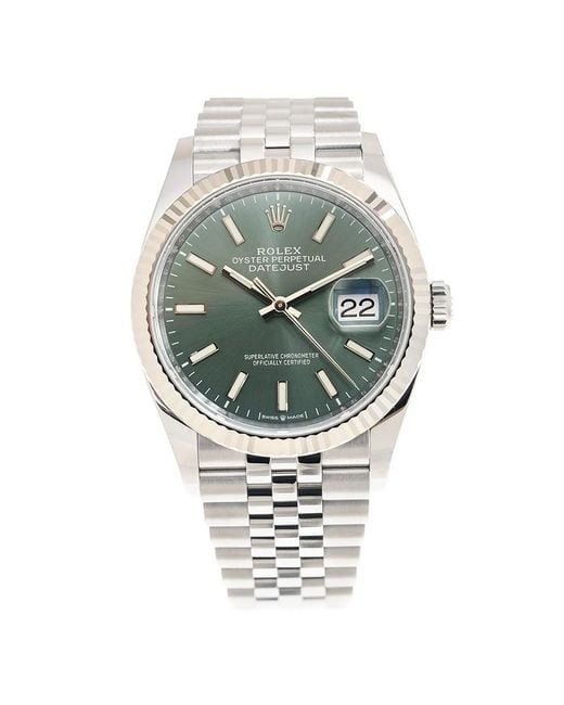 Rolex Datejust 36 Mint Green Dial Automatic Jubilee Watch for men