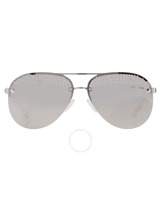 Michael Kors Gray East Side Light Grey Mirrored Silver Pilot Sunglasses Mk1135b 18896g 59