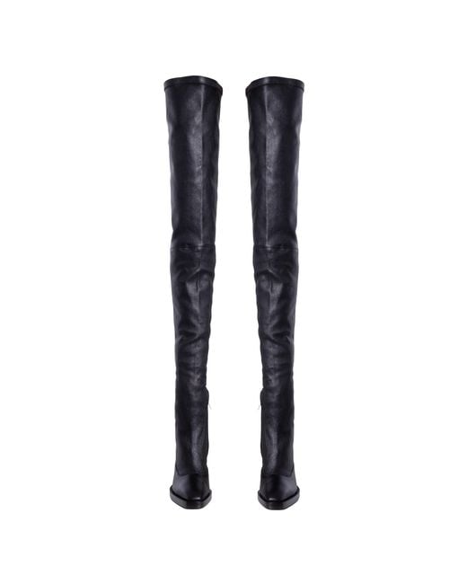Ferragamo Black Ramii Nappa Stretch Thigh-High Boots