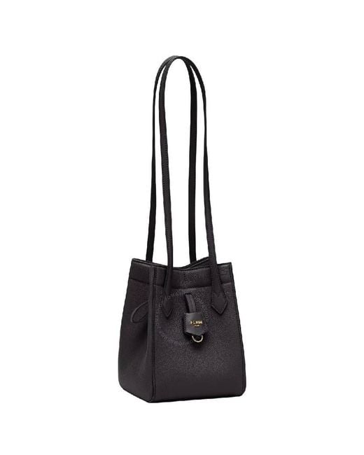 Fendi Black Origami Leather Bucket Bag
