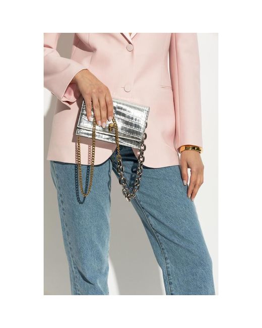 Alexander McQueen White Shoulder Bag 'Small Skull'