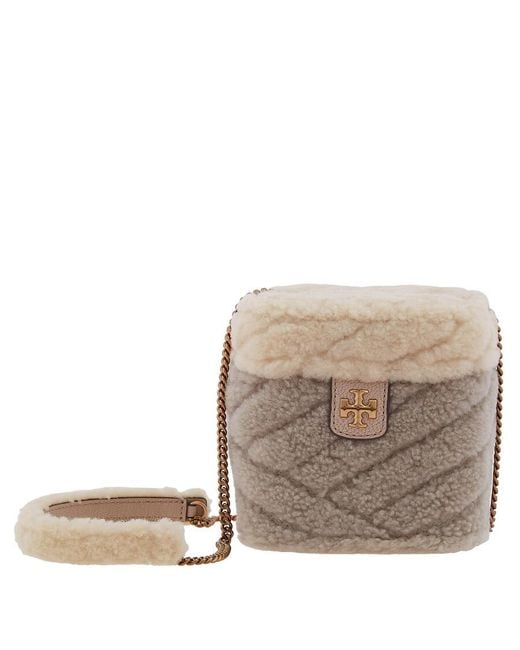 Tory Burch Natural Mini Kira Vanitycase Crossbody Bag
